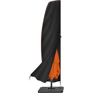 Enzeno Coperture per ombrelloni da giardino,Custodia protettiva per ombrellone con asta,impermeabile,per ombrellone Grande con Diametro da 3 a 4 m,(265x40/70/50cm) nero