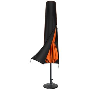 Enzeno Coperture per ombrelloni da giardino,Copertura per ombrellone con Fibbie, Copri Ombrellone da Tavolo e Patio, per ombrellone Grande con Diametro da 2 a 4 m, Impermeabile(190x30/40/50cm) nero
