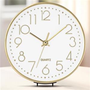 ACCSHINE Orologio da Parete Moderno 20cm Grande Orologio da Parete Silenzioso Orologio Cucina per Cucina Home Office Scuola (Bianco, 20cm)