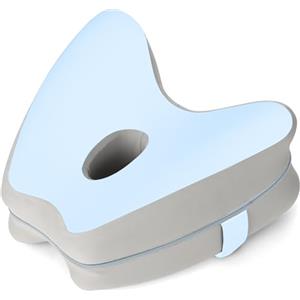 VINATO Cuscino per Gambe e Ginocchia per Dormire sul Fianco, Cuscino Ortopedico Ergonomico in Memory Foam, Traspirante, Coperta Amovibile Lavabile, Allivia Dolori Lombari, Anche e Gambe（Blu）
