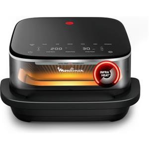Moulinex Ever Fry XXL Surface Friggitrice ad aria XXL 1,2kg, Nero, EZ4218 | con Tecnologia Infra Heat, Superficie XXL, Cestello Spazioso, Design Compatto, Visore di Controllo, Doppia Resistenza