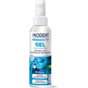 Miodent Care For You Gel per Protesi Dentali, Bite e Apparecchi Ortodontici - Pulizia Quotidiana con Azione Antibatterica - Fino a 80 Lavaggi - 100 ml
