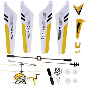 HoveeLuty Pezzo di Ricambio per Elicottero RC, 1 Set Fai da Te, Elegante Elicottero Giocattolo Giallo, Parti dell'albero Principale, Decorazione della Coda, Barra di bilanciamento, Parte dell'elicot