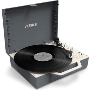 Victrola, Giradischi Re-Spin, Audio Di Qualità, Bluetooth, Design Eco-Sostenibile E Moderno, Tecnologia Vinyl Stream, Grigio