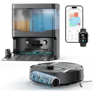 Lefant M210 PRO OMNI Robot Aspirapolvere Lavapavimenti con Rullo 20.000Pa | Rullo Autopulente, Lavaggio ad Acqua Pulita, Base Multifunzione, Mappatura Laser dToF, Anti-Groviglio, Peli Animali, Bianco