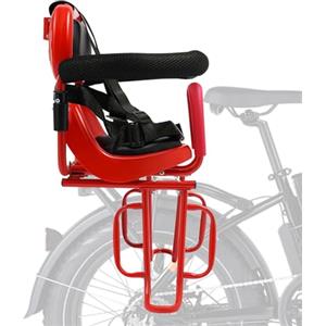 SoarYoolin Seggiolino Bici Posteriore, Parapetto a Forma di U Rimovibile | 16CM Spaziatura Tra Le Staffe Poggiapiedi Garantire La Sicurezza Cinture Di Sicurezza Sono Sicure e Affidabili