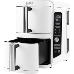 Ninja Double Stack XL, Friggitrice ad Aria Verticale, 9,5L, Bianco | Doppia Zona, 4 Livelli, 2 Scomparti, 2 Griglie, 6 Funzioni, 8 Porzioni, Parti Lavabili in Lavastoviglie - SL400EUWH