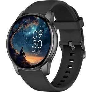 AcclaFit Smartwatch Uomo Donna con Chiamate Bluetooth, Orologio Fitness Rotondo da 1,38" con 147+ Modalità Sportive, Cardiofrequenzimetro, Sonno, IP68 Impermeabile, Compatibile con Android iOS