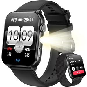 Blackview Smartwatch Uomo Donna, Effettua e Rispondi alle Chiamate, Orologio Intelligente 100+ Modalità Sportive/1,91''/Sonno/Cardiofrequenzimetro/SpO2/ Torcia per Android IOS