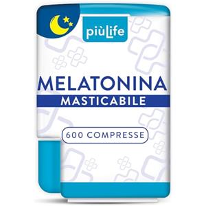 +LIFE Melatonina Per Dormire Meglio 1 mg PiùLife, 600 Mini Compresse | 1 al giorno, Caramelle melatonina forte e pura, Pastiglie per Dormire Senza Zuccheri, Come un Sonnifero Naturale Sonno zZZ