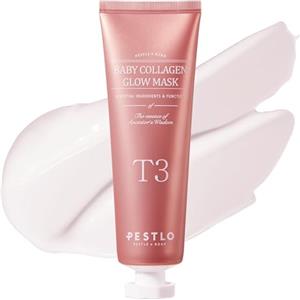 PESTLO PESTLE + ROAD PESTLO T3 Baby Collagen Glow Mask - Maschera Collagene Viso Coreana | Maschera Peel-Off Collagene Vegano con Volufiline, Acido Ialuronico & Glutatione - Glow Glass Skin, Rassodante