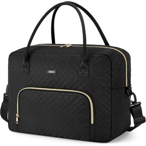 ETRONIK Borsone da Viaggio Donna, Leggera Bagaglio a Mano Easyjet 45x36x20 | Borsa da Viaggio Pieghevole Impermeabile, Borsa Multifunzione Capiente da 32 L per Viaggi, Palestra, Parto in Ospedale, Nero
