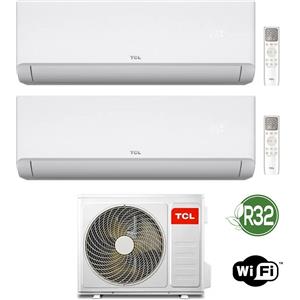TCL GARANZIA ITALIA Condizionatore Climatizzatore TCL Dual Split Inverter Savein F6 9000+9000 BTU Wi-Fi MT1821