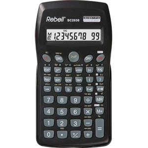 Rebell SC2030 - Calcolatrice scientifica con calcolatrice, calcolatrice (tasca, calcolatrice scientifica, 10 cifre, 1 linee, batteria, colore: Nero