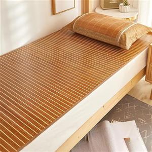 Generico Stuoia Di Bambù Per Letto,Stuoie Di Sonno Di Estate 90×190cm,Pieghevole | Materassino rinfresc,Materasso Raffreddamento In Bambù Naturale E Traspirante per Letto,Casa e Dormitorio,Facile da Pulire