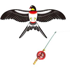 TQUXNGA Canna da Pesca con aquiloni dinamica, 30CM Swallow | Aquiloni dinamici con canna da pesca, giocattolo volante facile per bambini, giocattolo per vacanze