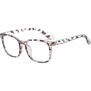 DYIOTF Occhiali Luce Blu Leopardati per Donna e Uomo, Occhiali Anti Luce Blu per Computer e Gaming, Montatura Vintage Quadrata Anti Affaticamento Visivo, Occhiali da Riposo Senza Gradazione