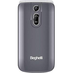 Beghelli Salvalavita Phone SLV18N, Cellulare GSM per Anziani con Tasto SOS, Display a Tasti Grandi, Vivavoce, Fotocamera, Supporto MicroSD fino a 32 GB, Grigio