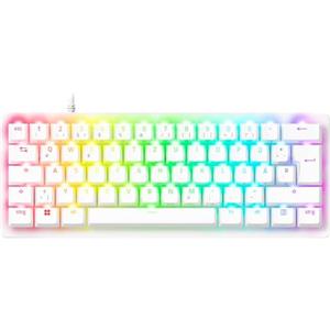Razer Huntsman V3 Pro Mini - Tastiera ottica analogica per gaming E-Sport 60% formato - Snap Tap & Rapid Trigger (tasto di controllo, tappi tasti Doubleshot-PBT) layout QWERTZ DE, bianco