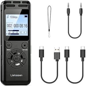 Liebssen Registratore Vocale Portatile (V52-8G)