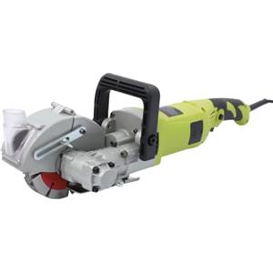 DDTABASE Fresa elettrica per scanalature, 4000 W, con 5 lame per sega e taglio a 360°, 6500 giri/min, fresatrice elettrica per scanalatura senza polvere, per calcestruzzo, ristrutturazione, marmo