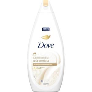 Dove Docciaschiuma Seta Preziosa, Uomo e Donna, 750ml, 1 pezzo | Bagnoschiuma con Idratante Dermo-Naturale, con 1/4 di Crema Idratante, Dermatologicamente Testato