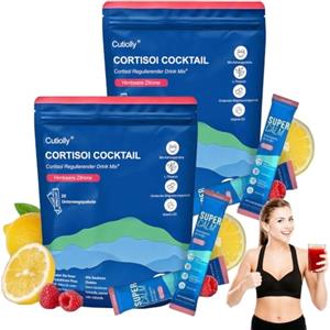 Cutiolly New Super Cortisol,40 Super Cortisol,Cortisolo Abbassare Dimagrire,Favorisce Relax e Concentrazione,Senza Zucchero