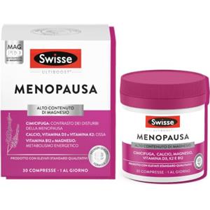 Swisse Menopausa, Integratore Benessere Completo Donna, 30 Compresse | Vampate di Calore, Sudorazione, Irritabilità, Alto Contenuto di Magnesio, Cimicifuga, Calcio, Vitamine D3, K2, B12