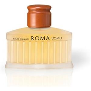 Laura Biagiotti Roma Uomo 75 ml, Eau de Toilette | Fragranza Orientale Legnosa, Note Seducenti e Speziate, Iconico Flacone Ispirato al Pantheon Romano