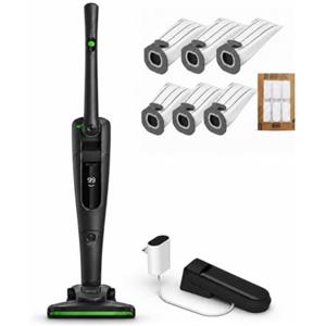 DG Service Vorwerk Folletto VK7s Titanium ORIGINALE LIMITED - Aspirapolvere Scopa Elettrica SENZA FILI con HD7s, Batteria, Caricabatteria, 6 Sacchetti e 6 Dovina (Dotazione Completa)