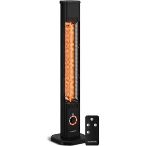 Klarstein Riscaldamento a Infrarossi 2000W - 8 Livelli, Stand Alone o Parete, IP65, Telecomando, Timer, Protezione Antiribaltamento, per Esterni 15 m², Riscaldatori ad Infrarosso