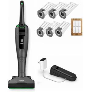DG Service Vorwerk Folletto VK7s Titanium ORIGINALE LIMITED - Aspirapolvere Scopa Elettrica SENZA FILI con HD7s, Batteria, Caricabatteria, 6 Sacchetti e 6 Dovina (Dotazione Completa con EB7)