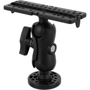 FOMIYES Supporto per Ecoscandaglio Testa Regolabile, Sgancio Rapido, Nero | Supporto Stabile in Silicone e Nylon, per Cartografi GPS e Cercatori Pesce, su Barca e Pesca