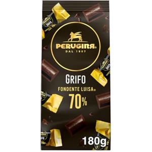 PERUGINA GRIFO Cioccolatini Fondenti 70% Sacchetto 180g | Cioccolatini di intenso cioccolato extra fondente Luisa 70%. Sacchetto circa 28 cioccolatini incartati singolarmente 180g