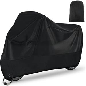 Carehabi Telo Moto per Esterno Impermeabile XXL Antipolvere Telo Coprimoto | Telo Copri Moto da Esterno Anti UV e Antivento Telo Impermeabile Esterno con Foro Antifurto Universale ,245x105x125cm