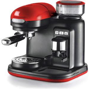 ARIETE MODERNA MACCHINA DA CAFFE' ESPRESSO CON MACINACAFFE' ROSSA 1318/00