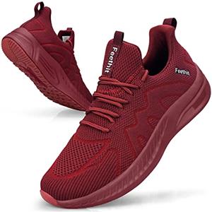 Feethit Sneakers Uomo Scarpe Running Corsa Ginnastica Camminata Palestra | Mesh traspirante, interno morbido, ammortizzazione EVA, suola in gomma antiscivolo, lacci regolabili, sport, uso quotidiano