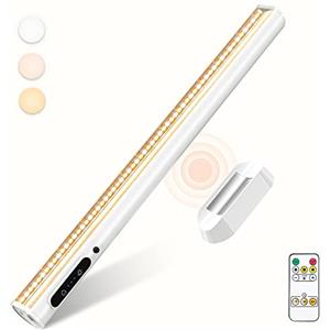 bravzurg Lampada da Tavolo Ricaricabile,4000mAh con Telecomando e Magnetica,Cucina | Lampada da Scrivania Senza Fili,Luce LED Sottopensile,Luci Tavolo Ricaricabile,per Armadio,Specchio Bagno,Muro,Monitor