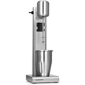 KLARSTEIN Kraftpaket Pro - Drink Mixer, 80 Watt, 1 L, 2 Livelli, 20000 giri/min, Bicchiere in Acciaio Inox, Milkshake & Frullati Proteici, Mixer per Bevande, Bar, Ristoranti, Professionale, Argento