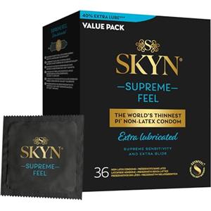 Skyn Supreme Feel Extra Lub Preservativi Ultrasottili Extra Lubrificati Senza Lattice in Poliisoprene - 36 Profilattici