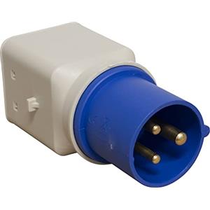 Brennenstuhl Adattatore Presa Industriale Brennenstuhl 1081560, Adattatore Industriale CEE 3 poli 16 A/230 V IP20, Spina CEE, Presa Universale (IT 10/16A + Schuko), Grigio/Blu