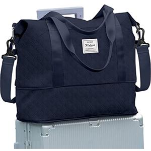 SEAFEW Borsone da Viaggio,Bagaglio a Mano 40x30x20 Ryanair Borsa da Viaggio | Borsa da Cabina Ryanair 40x30x20 Borsa Sportiva Borsone da Palestra da Weekend Borsa Ospedale Parto Espandibile,Marino