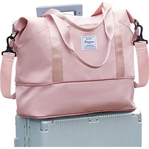 SEAFEW Borsone da Viaggio,Bagaglio a Mano 40x30x20 Ryanair Borsa da Viaggio | Borsa da Cabina Ryanair 40x30x20 Borsa Sportiva Borsone da Palestra da Weekend Borsa Ospedale Parto Espandibile,Rosa