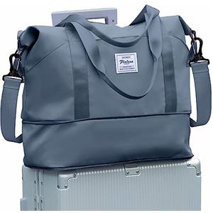 SEAFEW Borsone da Viaggio,Bagaglio a Mano 40x30x20 Ryanair Borsa da Viaggio | Borsa da Cabina Ryanair 40x30x20 Borsa Sportiva Borsone da Palestra da Weekend Borsa Ospedale Parto Espandibile,Blu reale