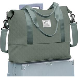 SEAFEW Borsone da Viaggio,Bagaglio a Mano 40x30x20 Ryanair Borsa da Viaggio | Borsa da Cabina Ryanair 40x30x20 Borsa Sportiva Borsone da Palestra da Weekend Borsa Ospedale Parto Espandibile,Verde