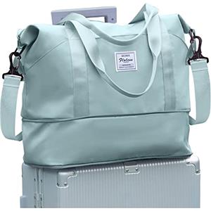 SEAFEW Borsone da Viaggio,Bagaglio a Mano 40x30x20 Ryanair Borsa da Viaggio | Borsa da Cabina Ryanair 40x30x20 Borsa Sportiva Borsone da Palestra da Weekend Borsa Ospedale Parto Espandibile,Blu