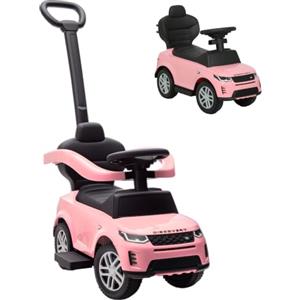 AIYAPLAY Macchina Primi Passi Cavalcabile per Bambini 18-36 Mesi, Rosa | Passeggino per Bambini, Licenza Land Rover Discovery, Maniglione e Barriera a 360°, in PP e Acciaio