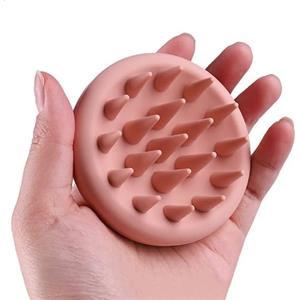Eowppue Massaggiatore Cuoio Capelluto Spazzola Massaggio Cuoio Capelluto Massaggiatore Capelli in Silicone Spazzola per Capelli in Silicone per La Crescita dei Capelli Shampoo Massaggiare（Rosa）