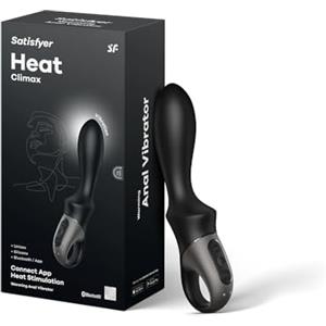 Satisfyer Heat Climax Connect App Vibratore Anale | 20,5 cm | Sex Toy con Funzione di Calore per la Stimolazione | Anal Toy Unisex | Plug Anale per Uomini e Donne | Con Connessione App