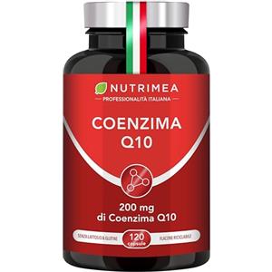 Laboratoires Nutrimea Coenzima Q10 Ubichinone 200 mg | 120 Capsule Vegane | Nutrimea | Formula Premium CoQ10 | Potente Integratore Naturale | Elevato Assorbimento e Dosaggio Ottimale | 2 Mesi di Scorta